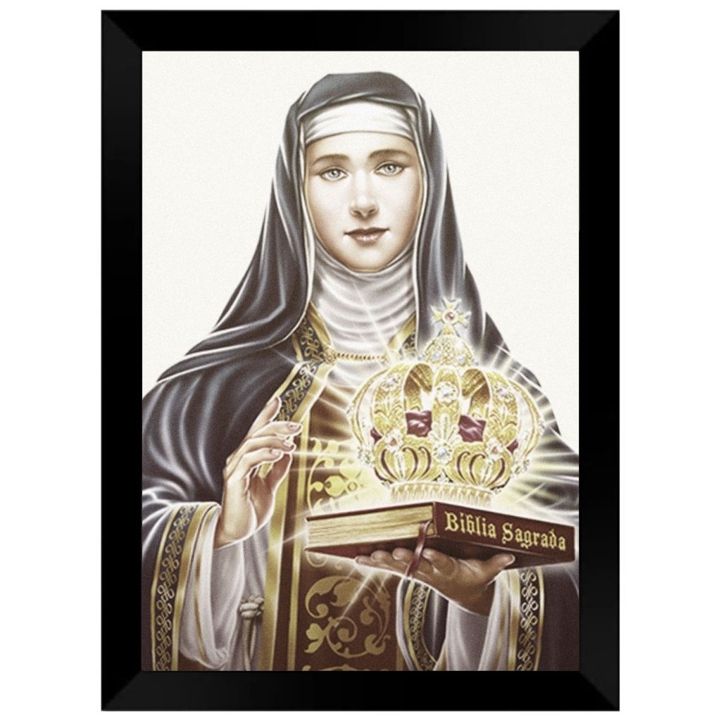 Quadro Decorativo 24x33 Santa Edwiges Mod. 1 Shopee Brasil