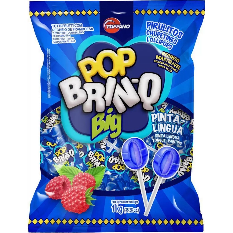 Pirulito Pop Brinq BIG pintaLingua 1kg Shopee Brasil