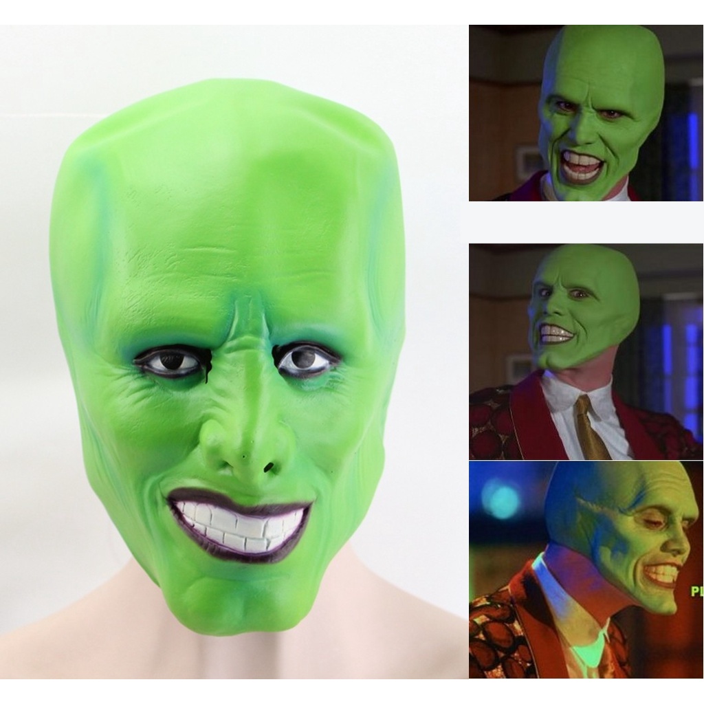 Capacete De Látex Do Diabo , Máscara Jim Carrey Cosplay , Máscaras Verde , Rosto Completo Filmes