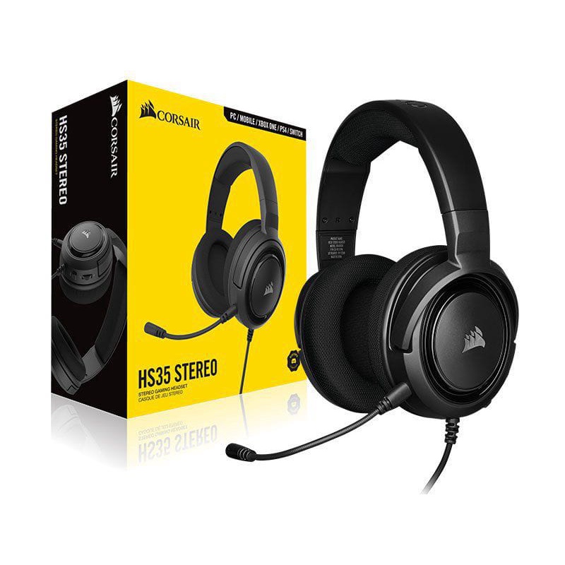 Headset Gamer Corsair HS35 Stereo Carbon, CA9011195NA Shopee Brasil