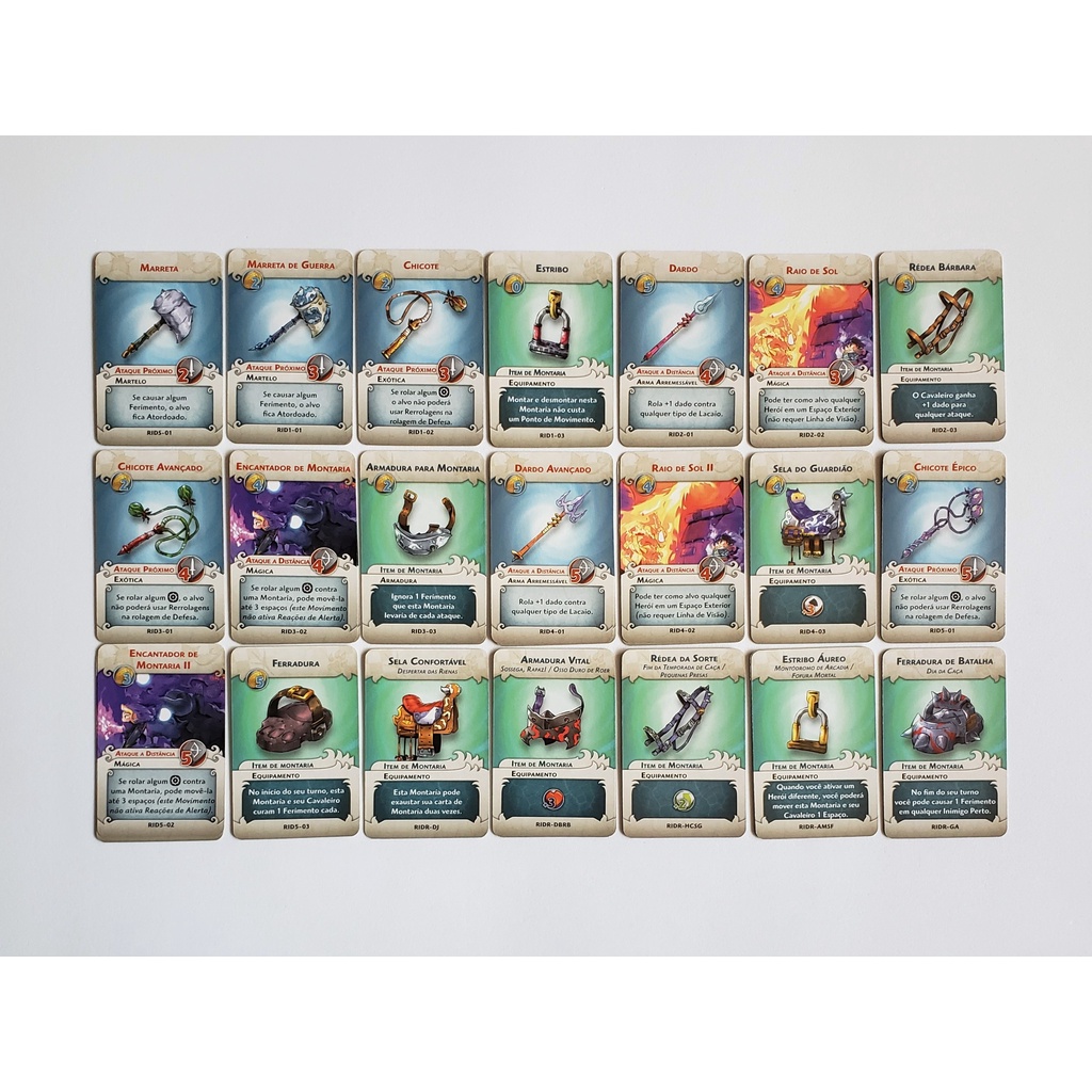 Arcadia Quest Riders / Inferno / RPG 44 Cartas de Melhoria Shopee Brasil