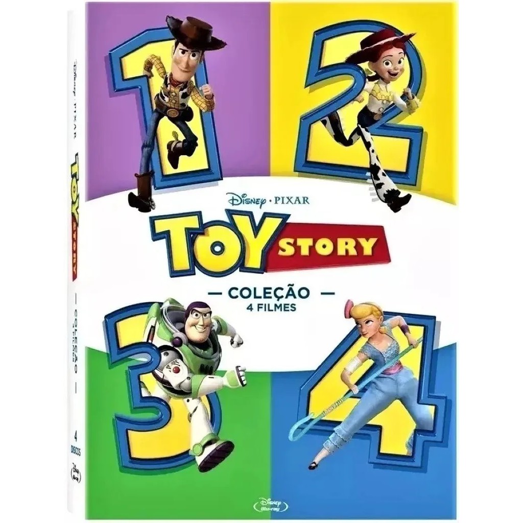 Bluray Coleção Toy Story Box Com 4 Filmes Disney Pixar Dublado e Legendado Original