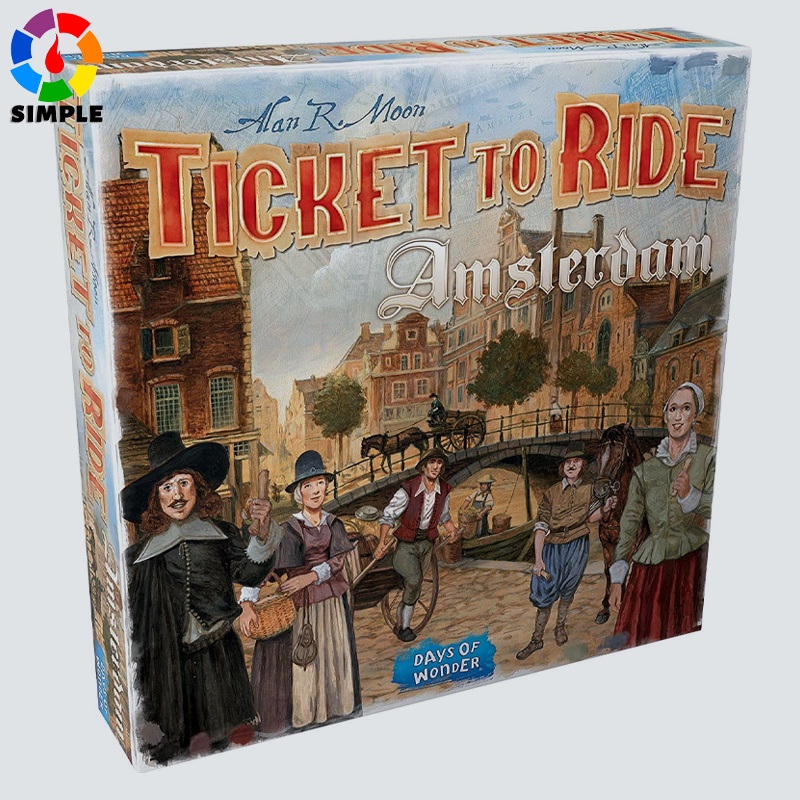 Ticket to Ride Amsterdam Board Game Family Board Game Shopee Brasil