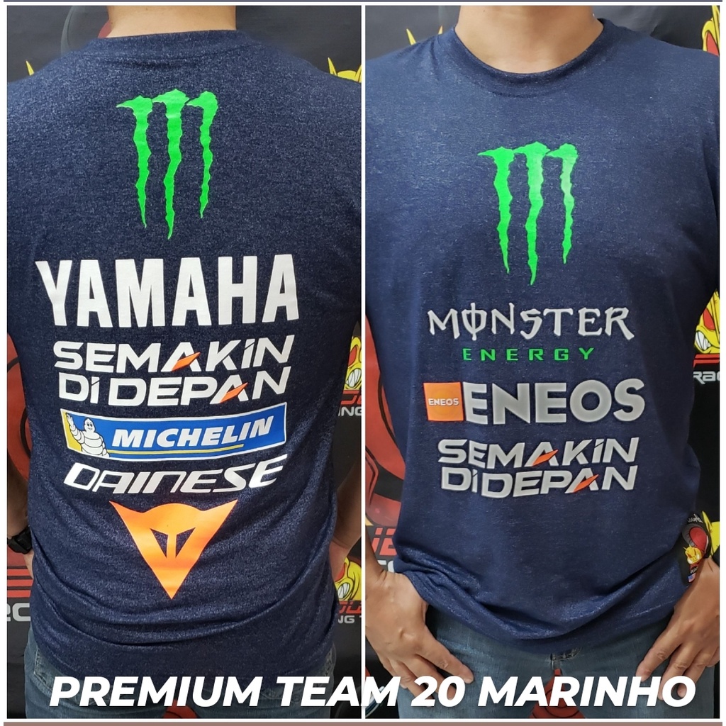 Camiseta Moto Racing Camisa Moto Gp Motogp Race Monster Azul Shopee Brasil