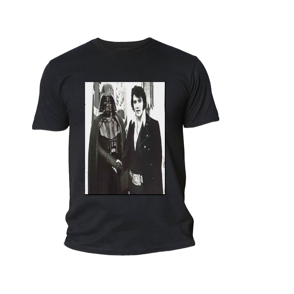 Camiseta Algodão Rock Elvis Presley Darth Vader Star Shopee Brasil