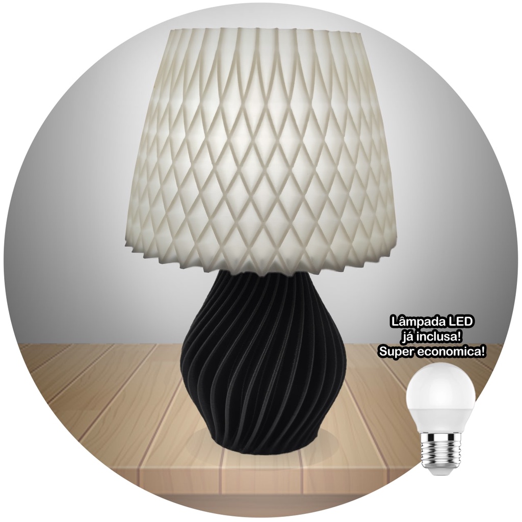 Abajur Luminária Criativa De Mesa Quarto Moderno Com Lâmpada Shopee