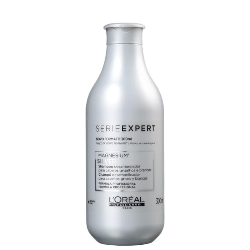 Shampoo Loreal Silver 300ml para cabelos grisalhos ou loiros Shopee
