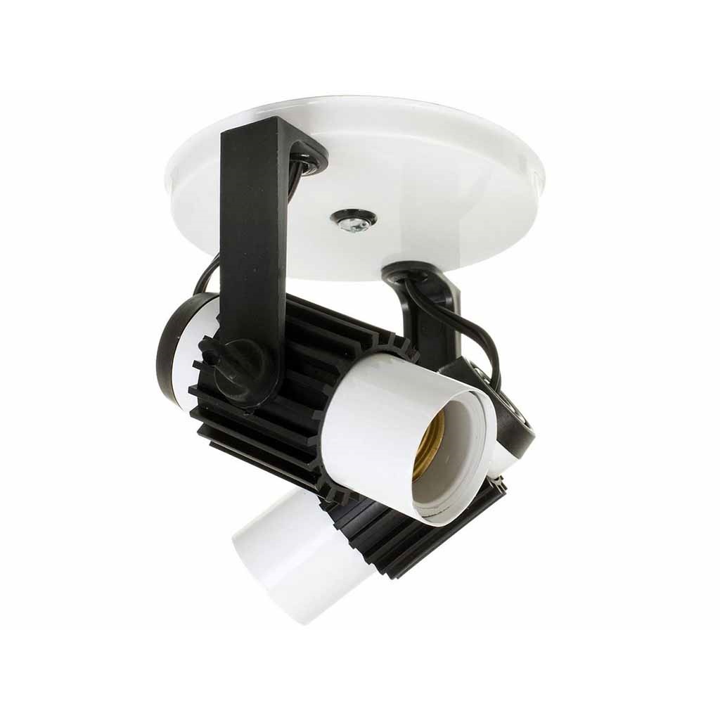 Spot Branco/preto Duplo de Teto Parede Decoração 2 Bocal/Lâmpadas