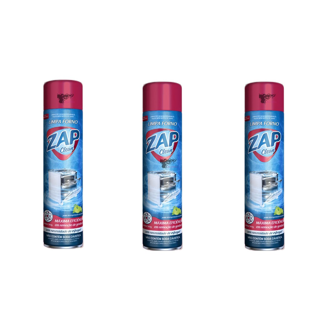 3 Unidades de Limpa Forno Zap Clean Limão 400ml Shopee Brasil