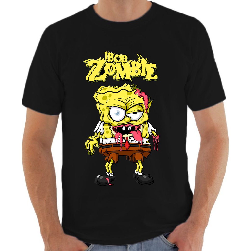 Camiseta Bob Esponja Zumbi Infantil e Adulto Shopee Brasil