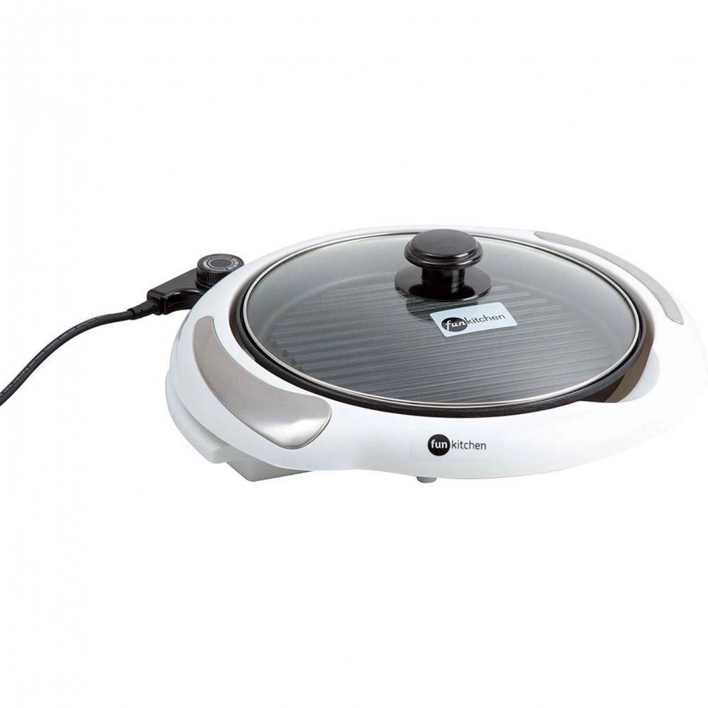 Classic Grill Antiaderente Branco Fun Kitchen 220V Shopee Brasil