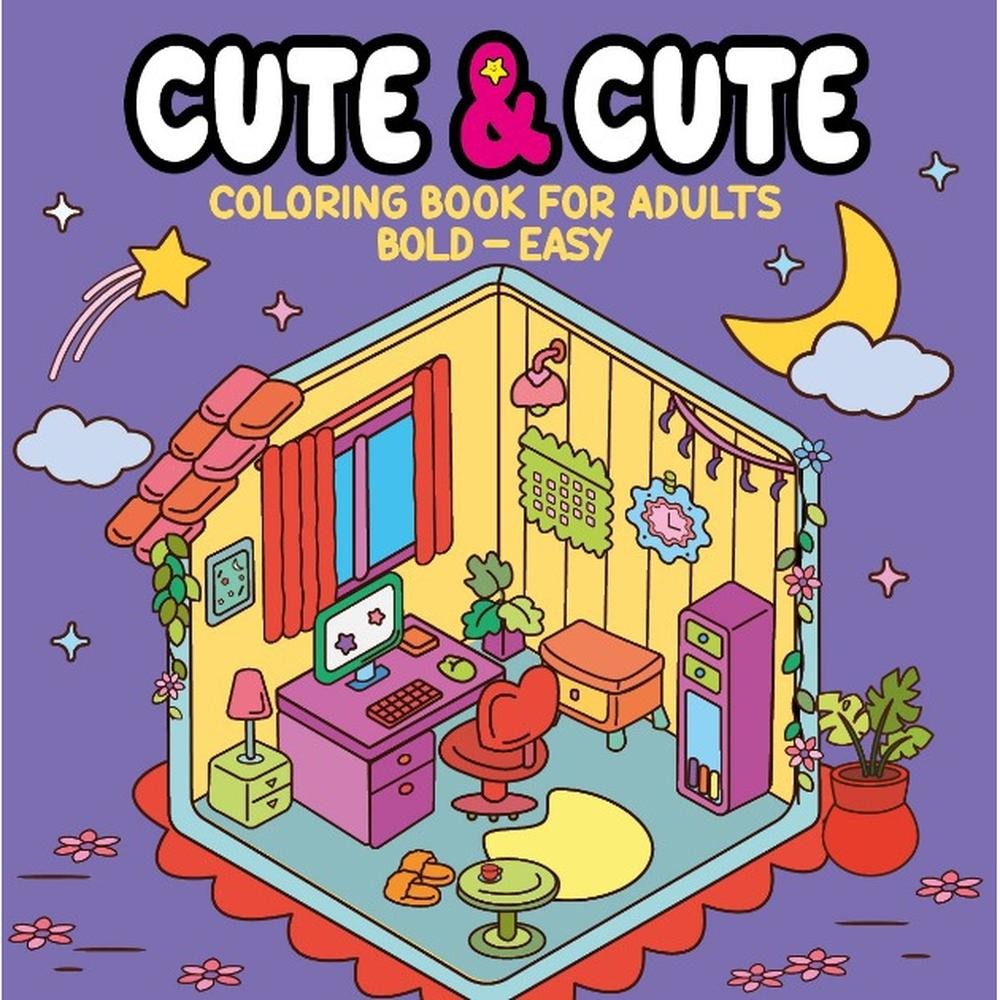 Cute & Cute Coloring Book for Adults Bold Easy Livro de Colorir