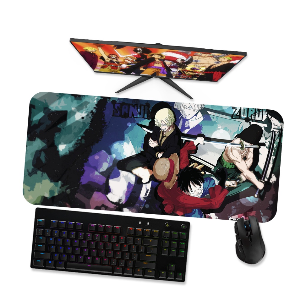 Mouse pad Gamer ONE PIECE LUFFY SANDY ZORO 2 Mousepad Grande