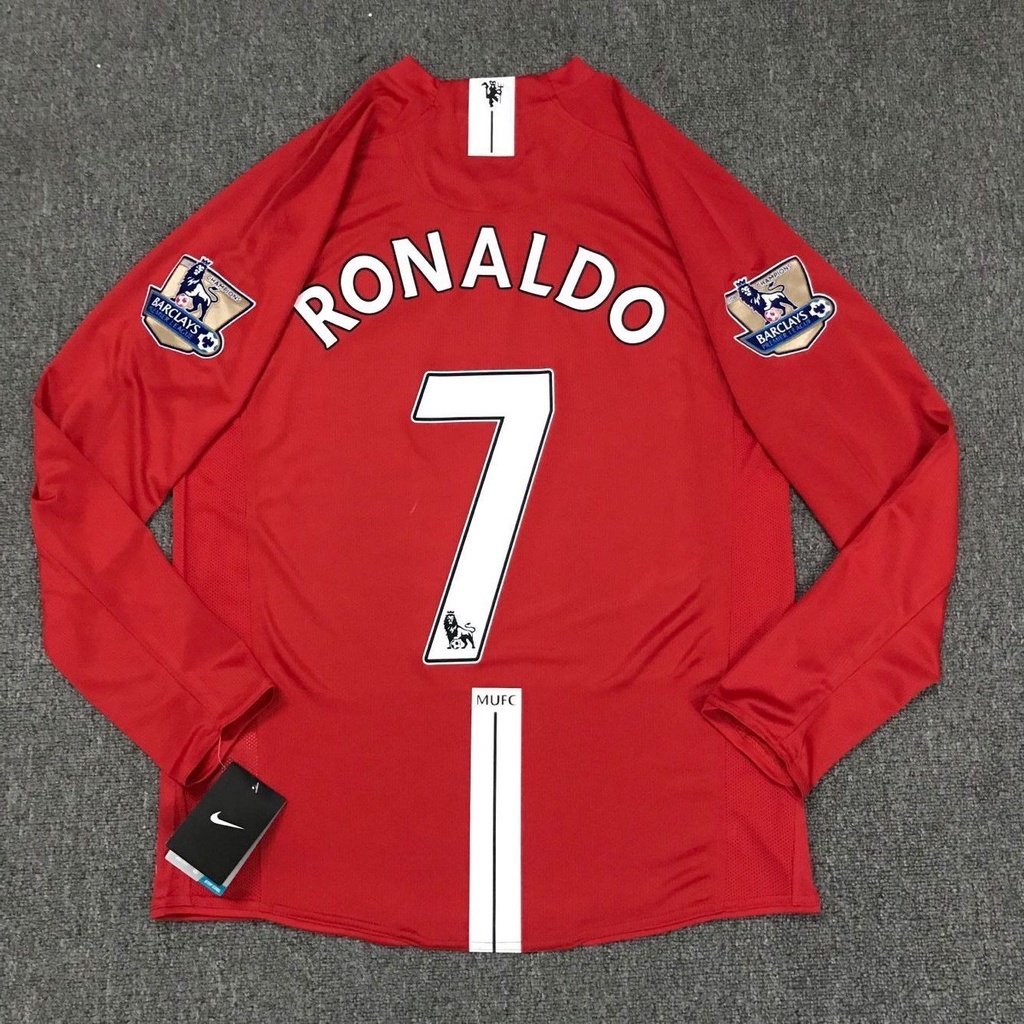 0708 Manchester United Polera De Casa De Manga Larga No . 7 C Ronaldo