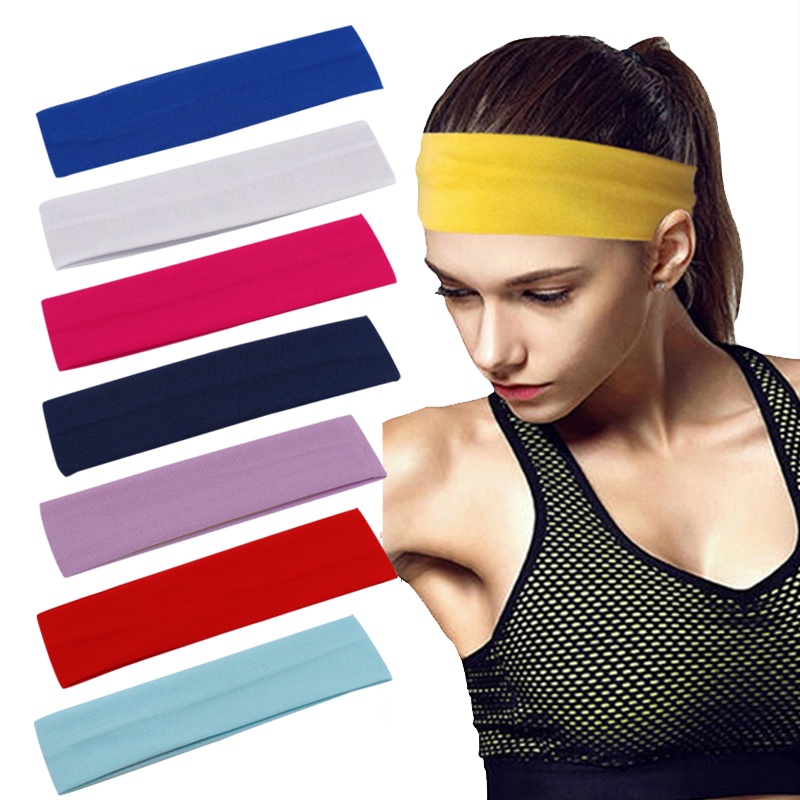 Diademas Para Mujer De Color Sólido Deportes Fitness Diadema Niñas Moda