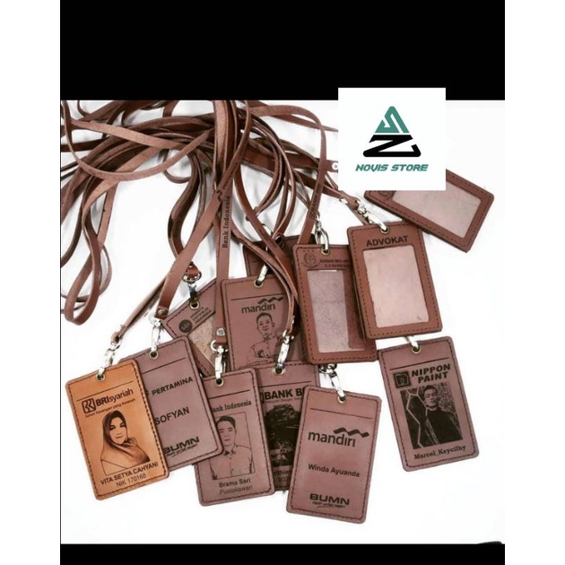 Jual ID Card Holder Kulit Custom Shopee Indonesia