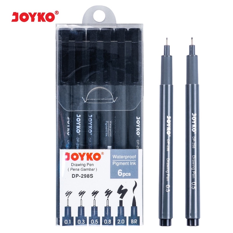 Jual Drawing Pen Pena Gambar Joyko DP298S 1 Set 6 Pcs Shopee Indonesia