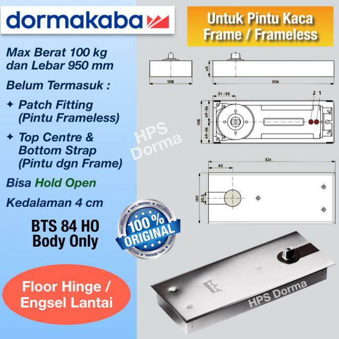 Jual Floor Hinge Dorma BTS 84 HO Body Only (Engsel Lantai) Shopee
