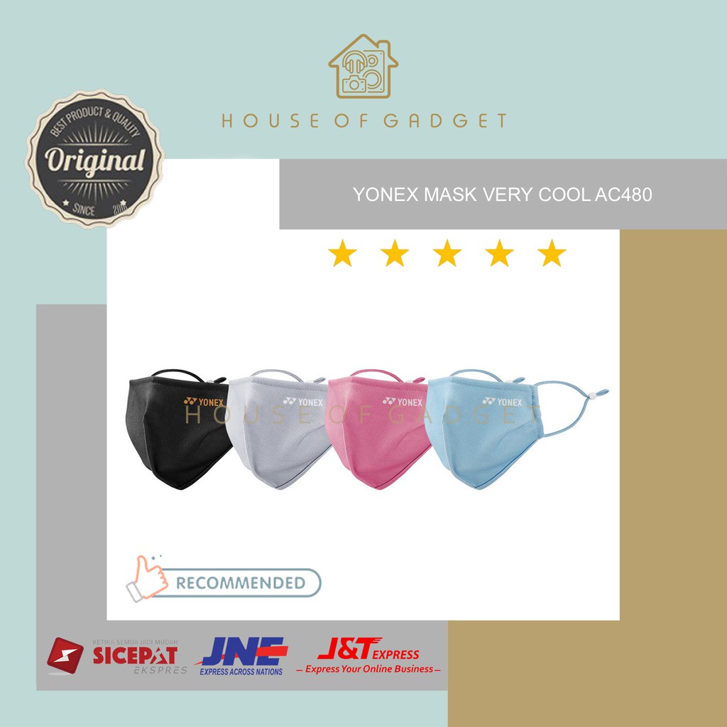 Jual ORIGINAL Yonex Reusable Mask Very Cool Masker AC480 with Cooling