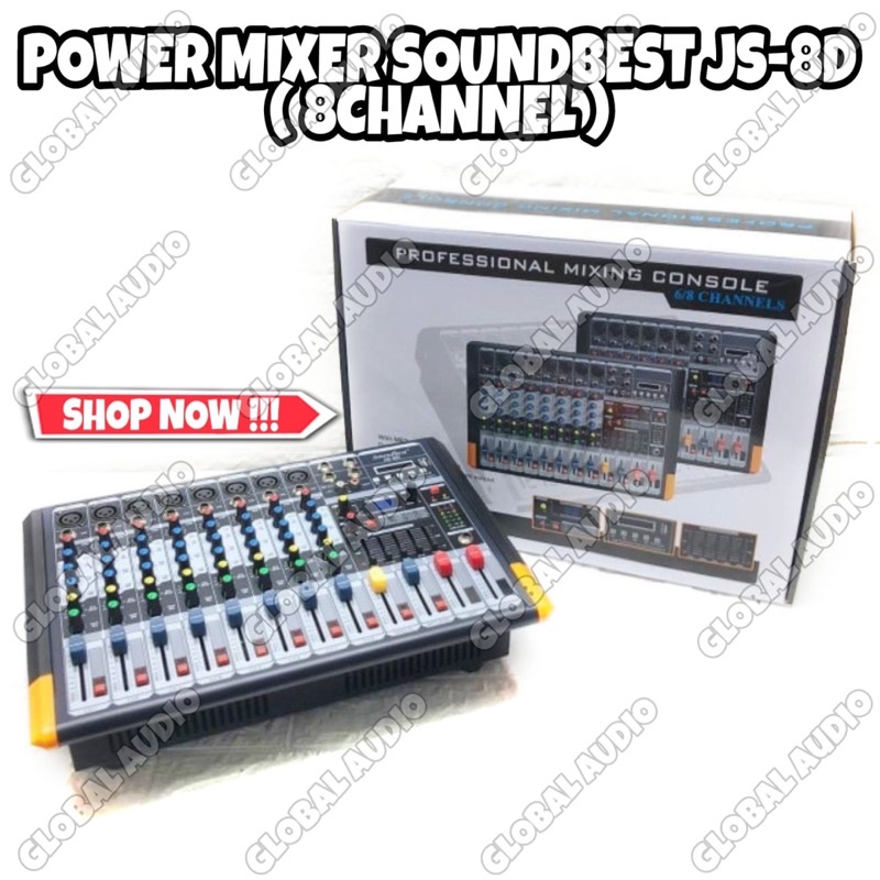 Jual Power Mixer Soundbest JS 8D Original Soundbest JS 8 D 8Channel