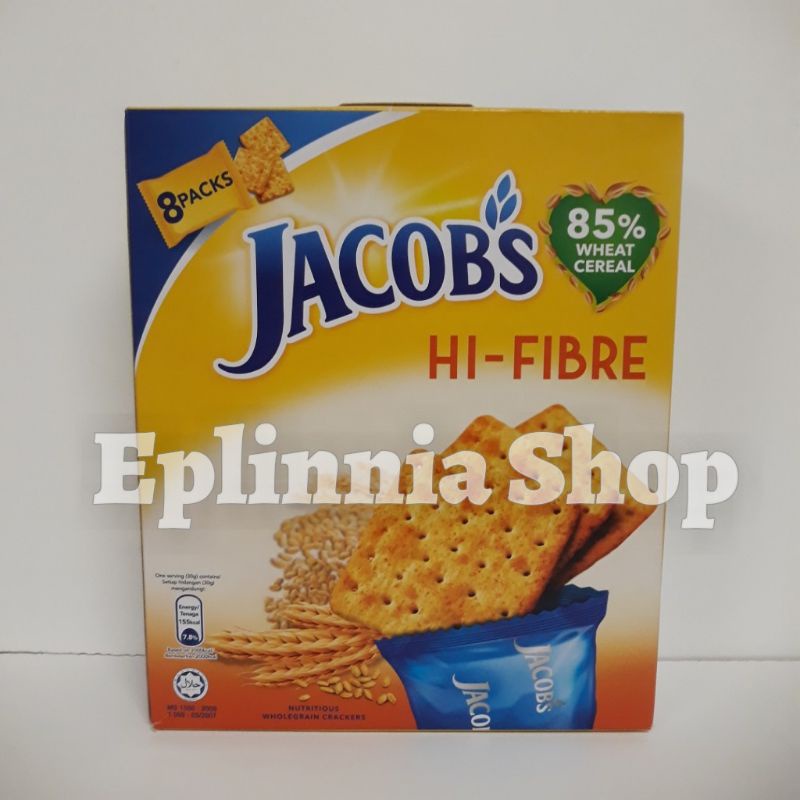 Jual Jacob's Jacobs Hi Fibre Wholegrain Crackers 209 gr Krekers
