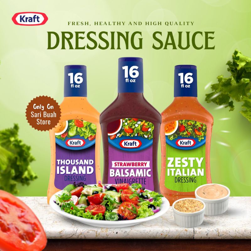 Jual Kraft Balsamic vinaigrette dressing 437ml/kraft zesty italian