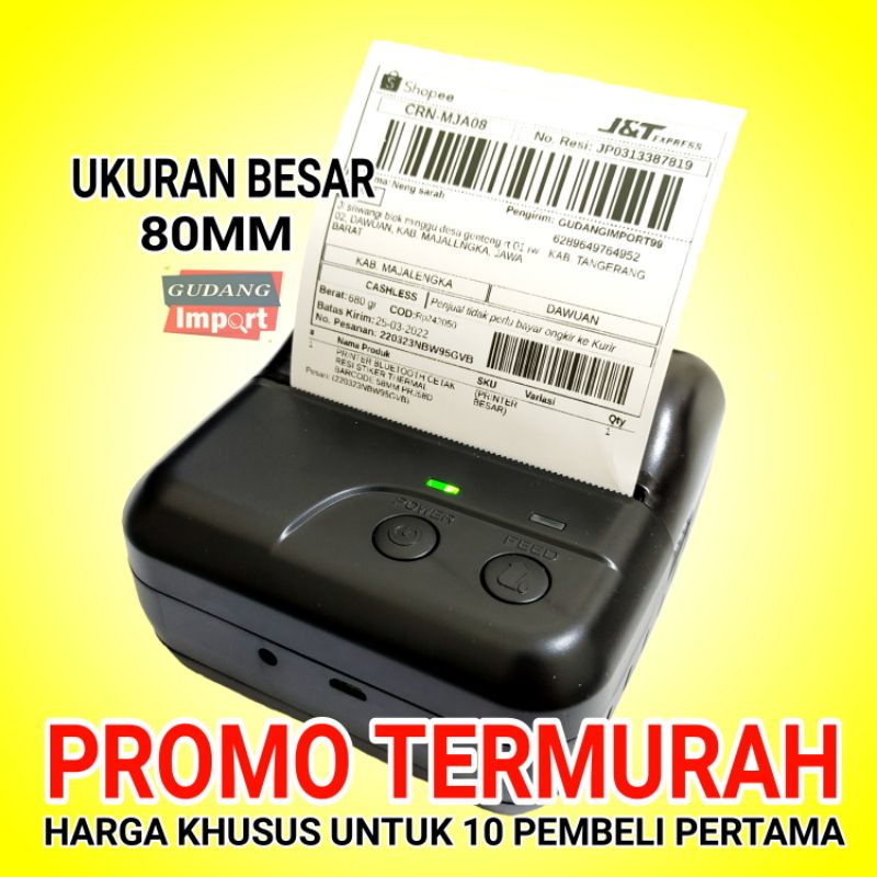 Jual PRINTER BLUETOOTH THERMAL 80MM CETAK RESI DARI HP Shopee Indonesia