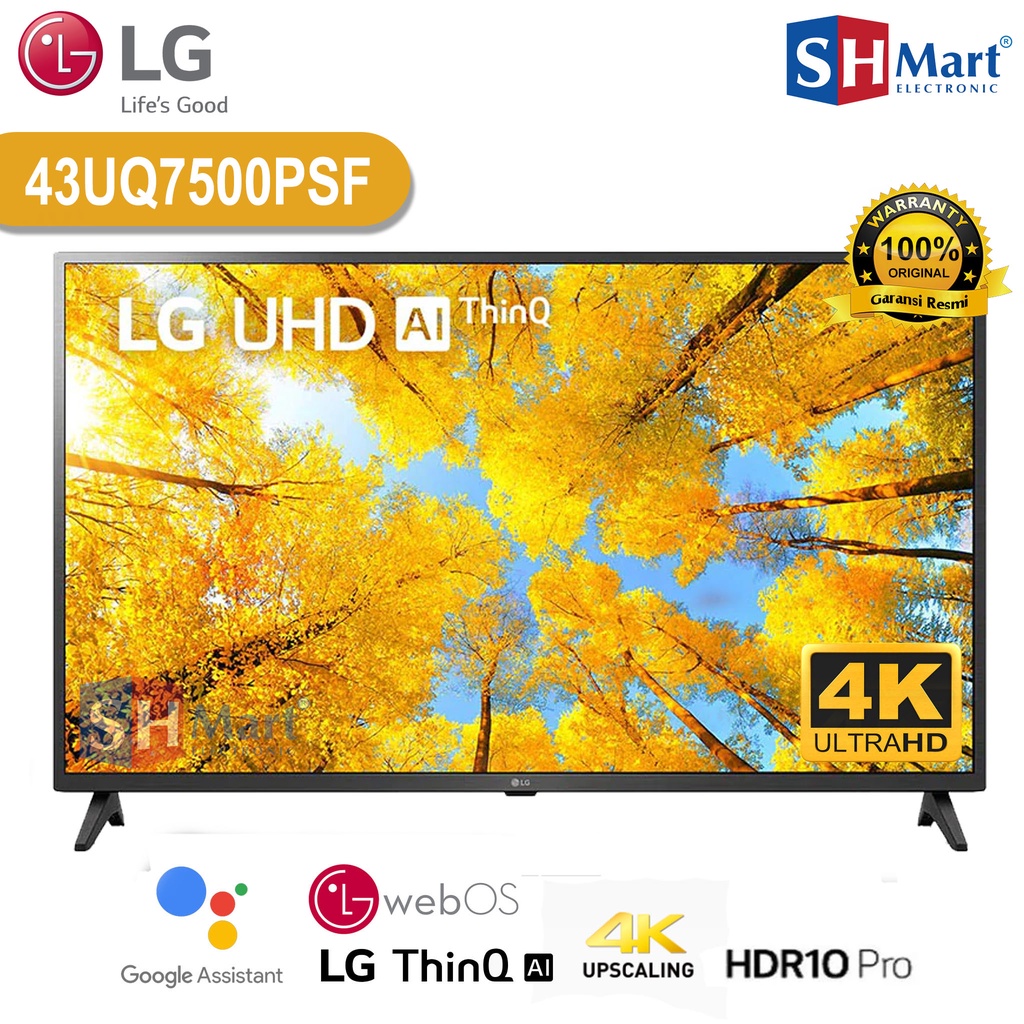 Jual SMART TV LG 43 INCH 43UQ7500 / 43UR7500 UHD 4K HDR GARANSI RESMI (MEDAN) Shopee Indonesia