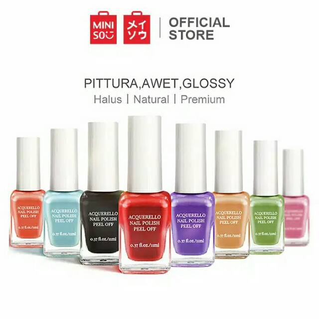 Jual Miniso Kutek Peel Off Acquerello Peel Off Nail Polish / 2 Kutek