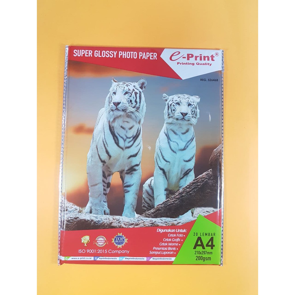 Jual [PAK] KERTAS FOTO EPRINT / SUPER GLOSSY PHOTO PAPER A4 200 GSM
