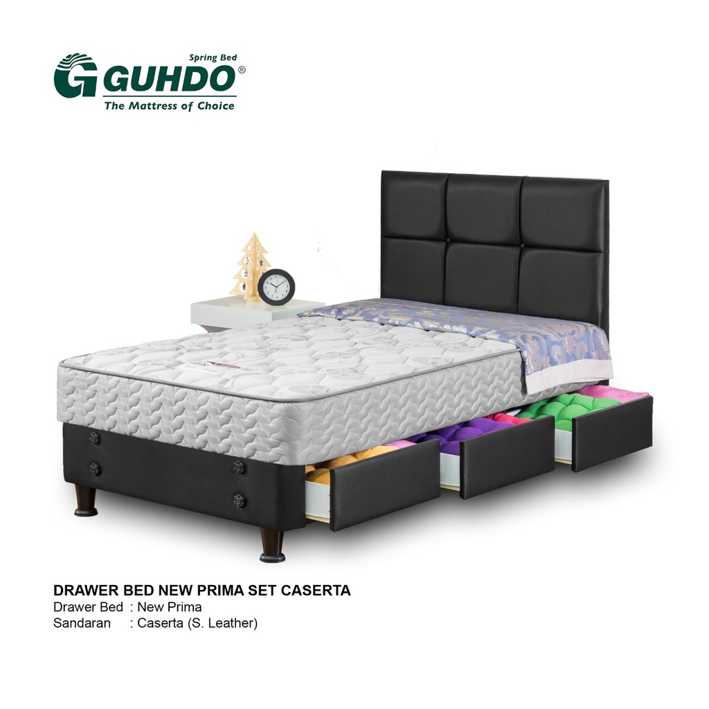 Jual Bed Set Spring Bed Guhdo Caserta Drawer Bed New Prima / 3 Laci