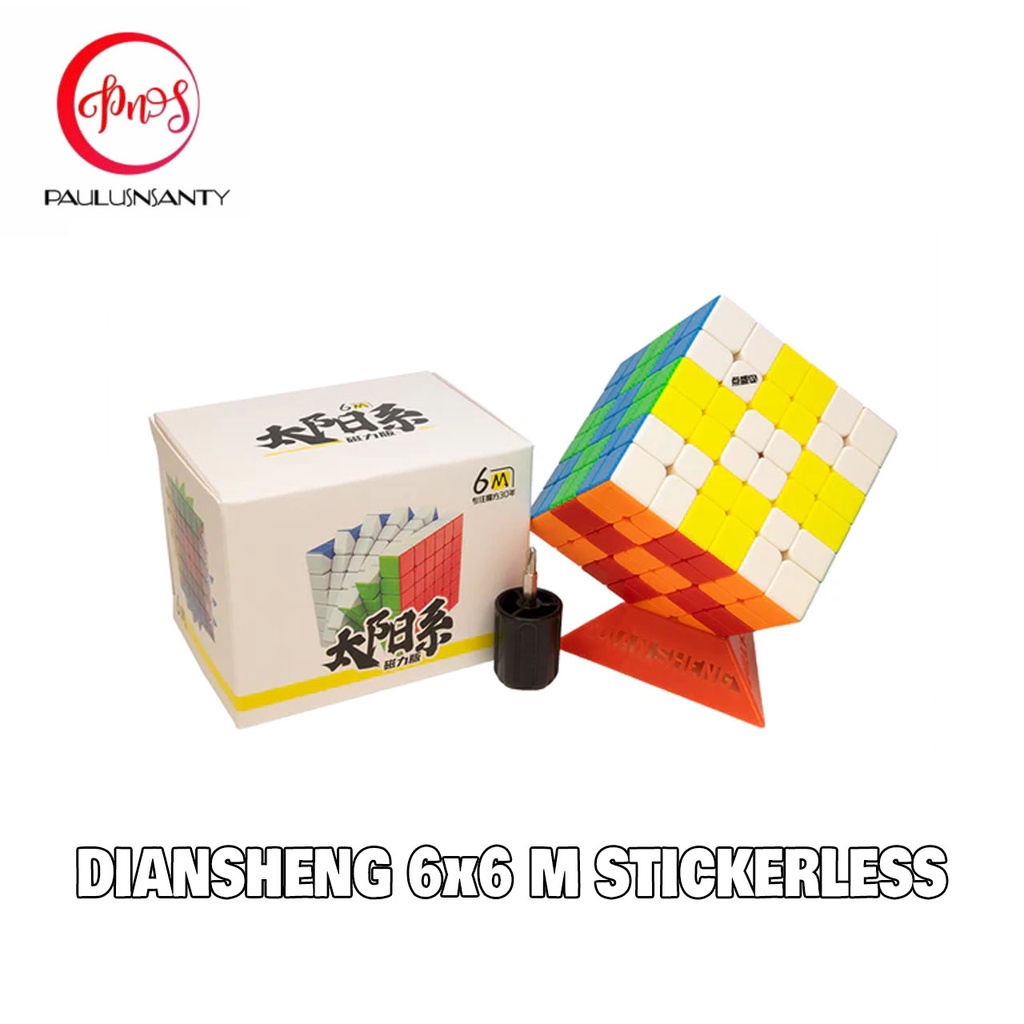 Jual Rubik 6x6 Diansheng 6x6 M Stickerless MAGNETIC ORIGINAL | Shopee