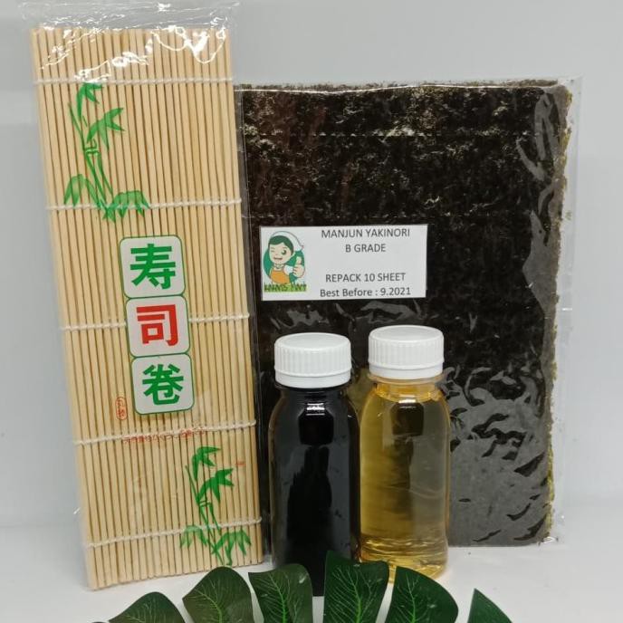 Jual Paket Sushi HALAL ( isi Nori+sushi mat+Mirin+kecap asin ) Shopee