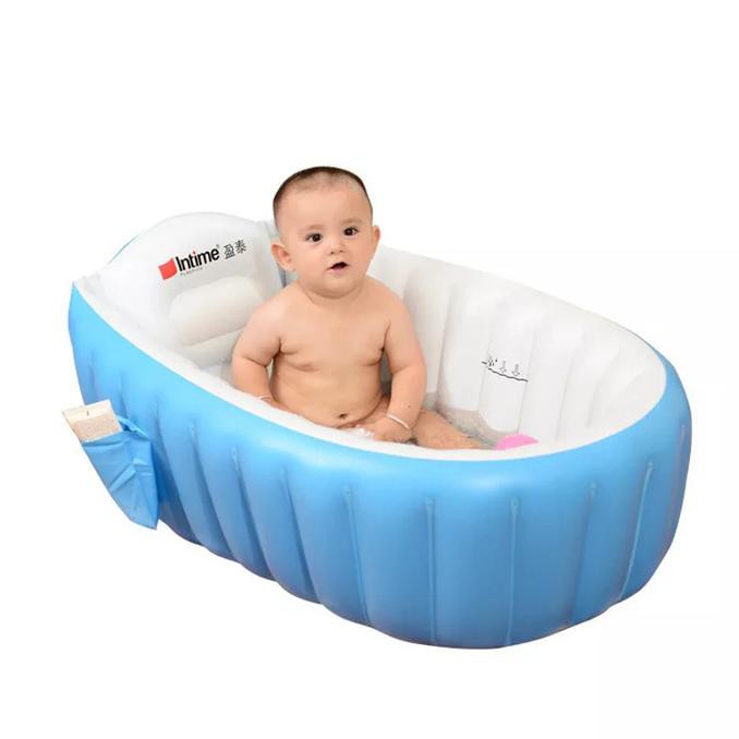 Jual INTIME BABY BATH TUB WARNA BIRU (TERMASUK POMPA) Shopee Indonesia
