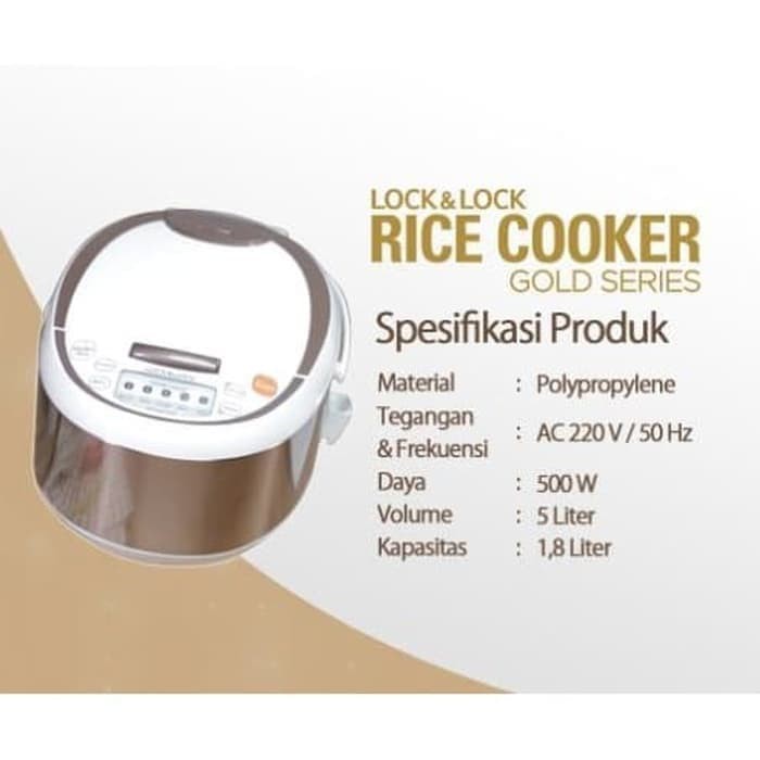 Jual LOCK N LOCK Rice Cooker Gold Series Rice Cooker LOCK N LOCK ASLI