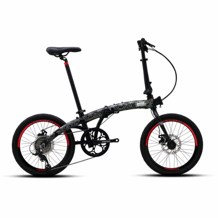 Jual Wim Cycle Pocket Rocket Folding Bike 20 inch Sepeda Lipat 8 Speed Shopee Indonesia