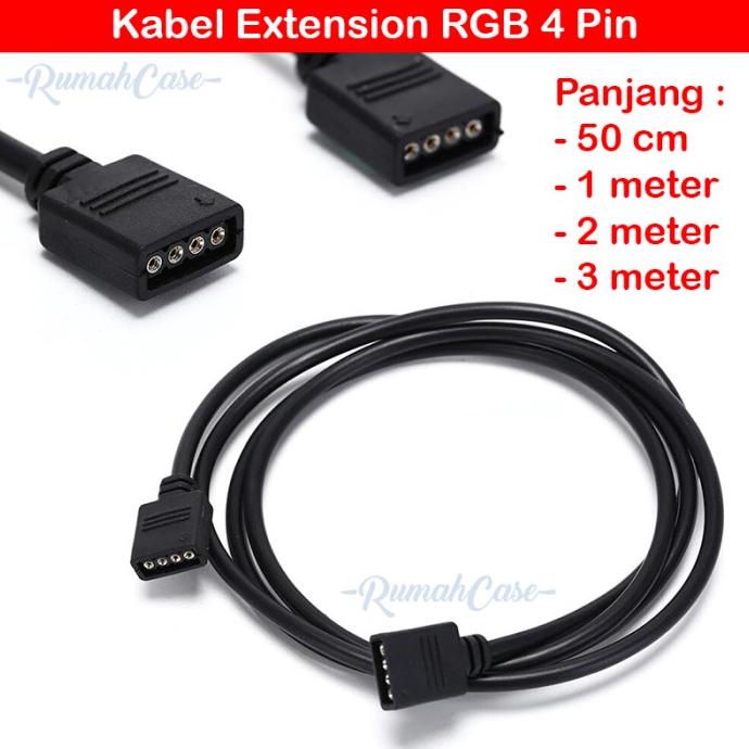 Jual Kabel Extension LED Strip RGB 4 Pin Cable Extender 5050 Male
