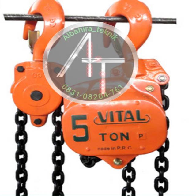 Jual Chain Block VITAL 5 Ton x 3 Meter Takel Chain Block Hoist JAPAN