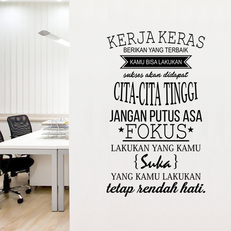 Jual Stiker Dinding Quotes Katakata Motivasi Kantor Cafe Rumah Kerja