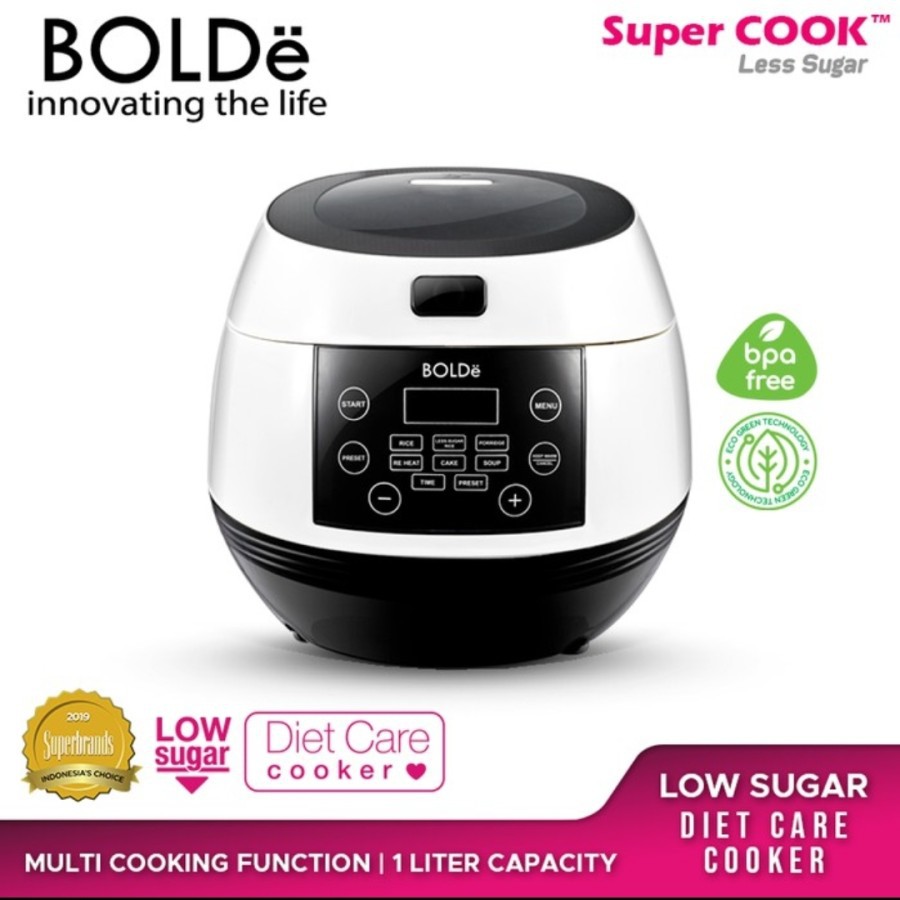 Jual BOLDe RICE COOKER SUPER COOK LESS SUGAR Shopee Indonesia