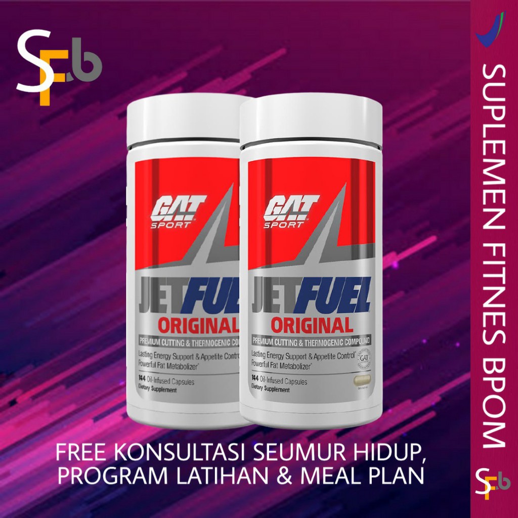 Jual GAT JET FUEL JETFUEL Original Thermogenic Fatburner 144 Caps
