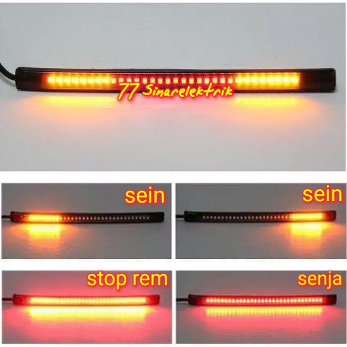 Jual Lampu LED Strip Stop Rem 3 in 1 Sein 20cm Led Fleksibel DRL 20cm