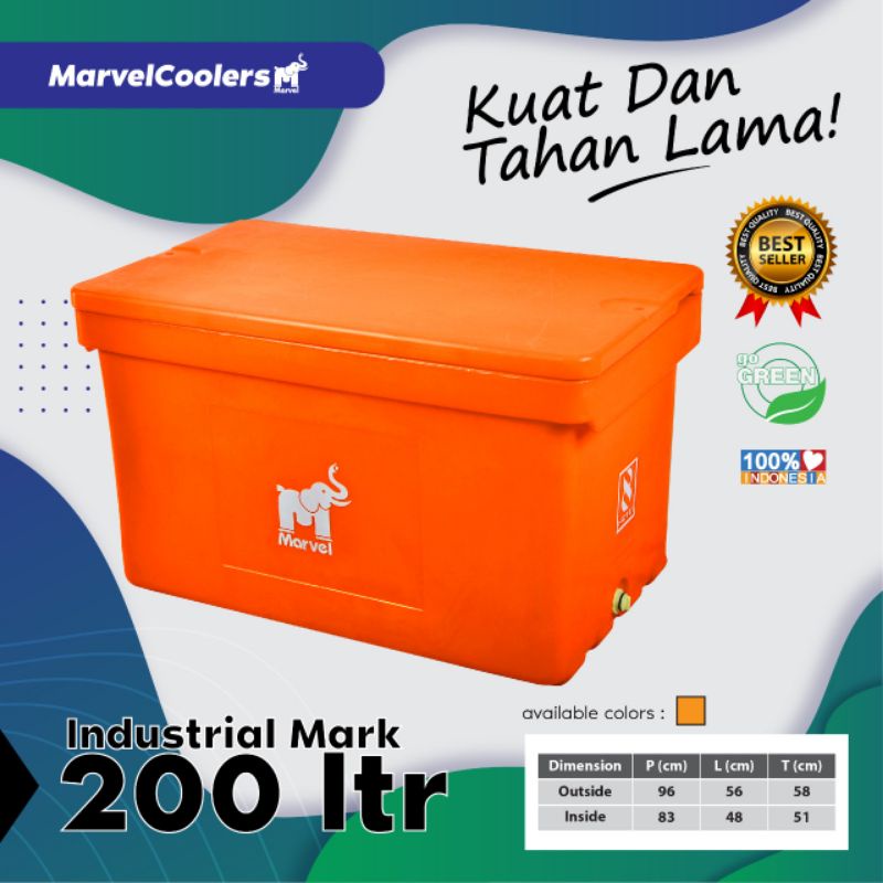 Jual Cooler Box Marvel 200 Liter/ Tempat pendingin ice box/ Cool Box