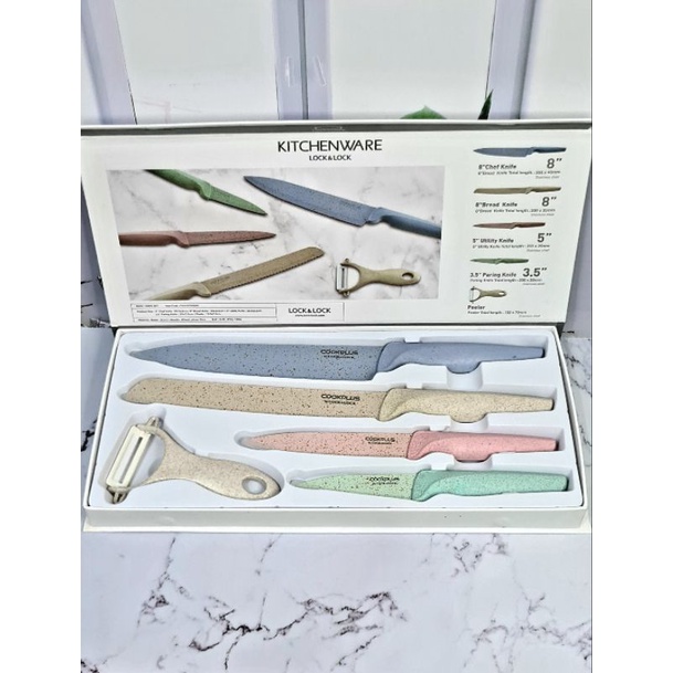 Jual PROMO. PISAU LOCK N LOCK CKK1025S PASTEL KITCHEN WARE COOKPLUS