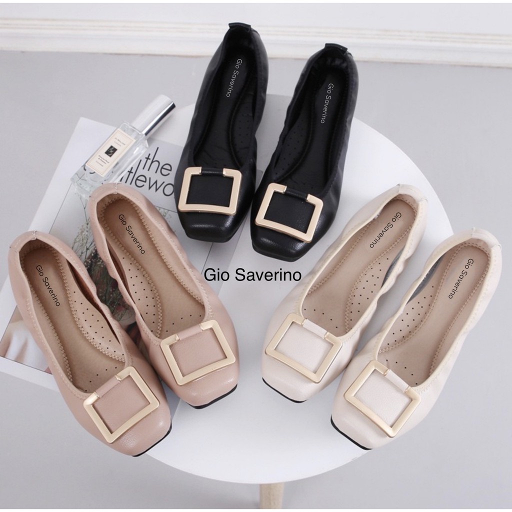 Jual Gio Saverino Flat Shoes Wanita Sepatu Kerja Santai Nyaman Terbaru