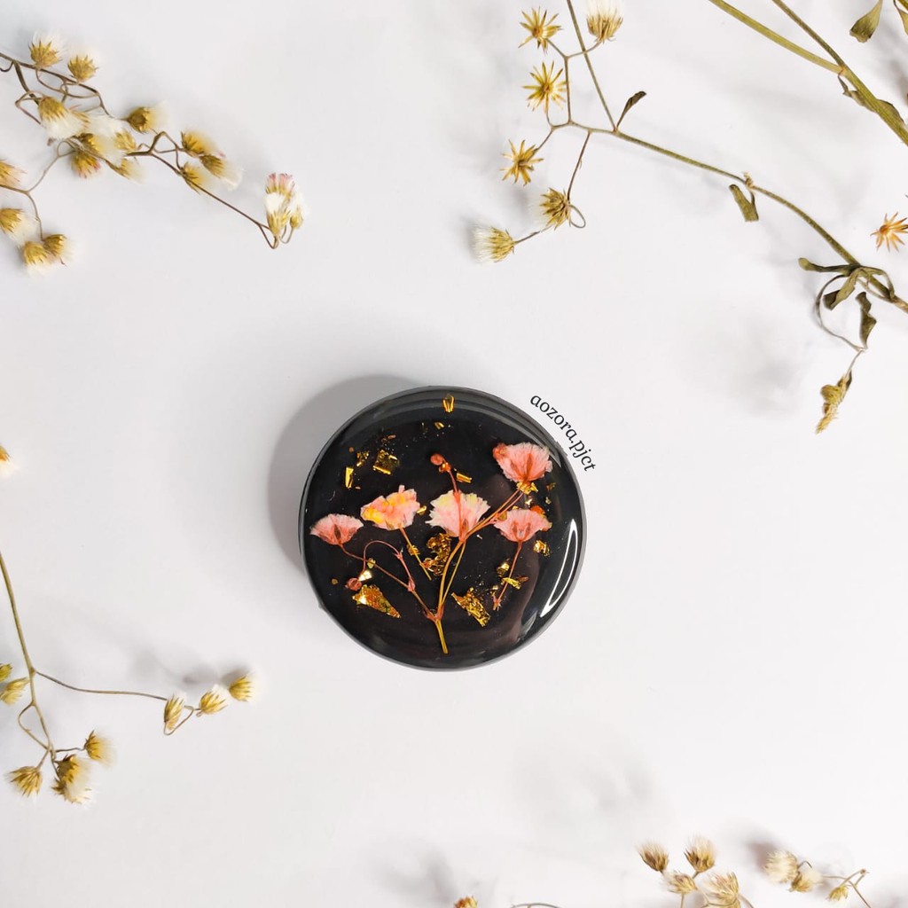 Jual Dried Flower Popsocket Baby Breath / Pressed Flowers Pop Socket