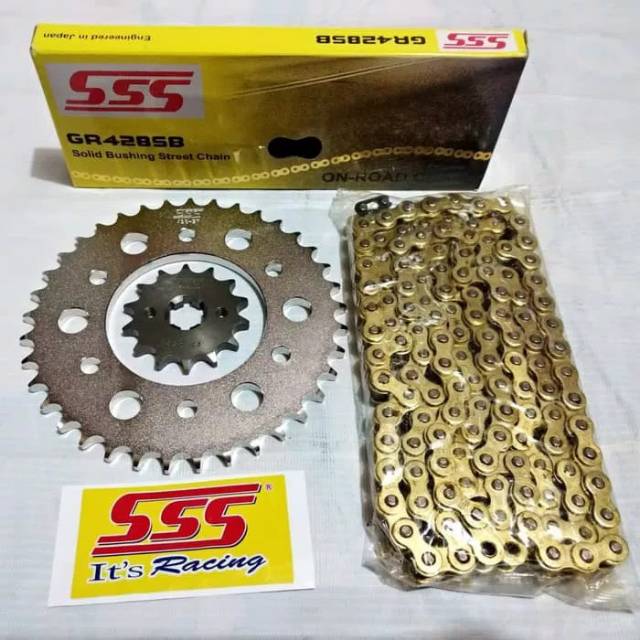 Jual Gear SSS vixion NVL NVA set rante gold 428 Shopee Indonesia