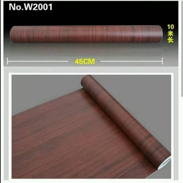 Jual Wallpaper Sticker Dinding Motif kayu Pernis 10m x 45cm Shopee