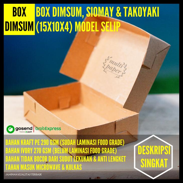 Jual SALE! PAPER LUNCH BOX / KRAFT FOOD GRADE / BOX DIMSUM POLOS S(15 X 10 X 4) MY78 Shopee