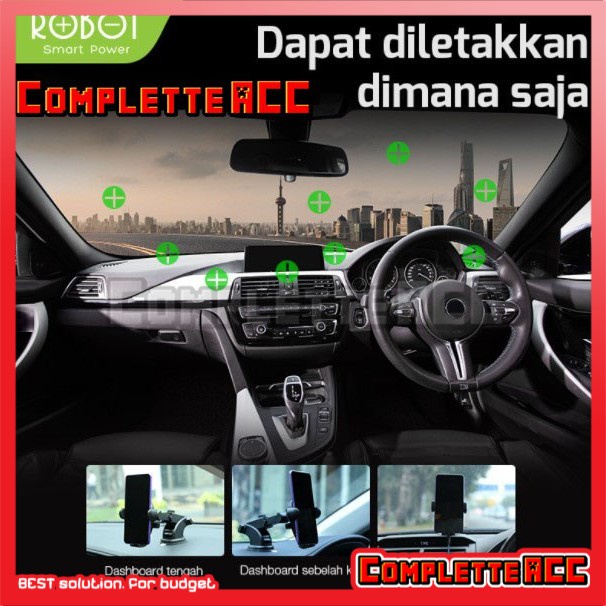 Jual Universal Car Holder ROBOT RTCH11S 360 Rotable For Smartphone